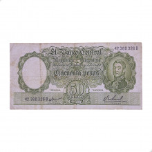 Cédula P#271 50 Pesos 1967 - 1968 Argentina América MBC
