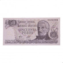 Cédula P#301b.2 50 Pesos 1977 - 1978 Argentina América FE