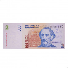 Cédula P#346.1 2 Pesos 1997 - 2000 Argentina América FE