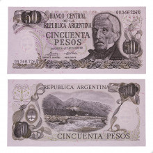 Cédula P#296 50 Pesos 1975 Argentina América FE
