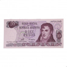 Cédula P#300 10 Pesos 1976 Argentina América FE