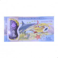Cédula P#281 2000 Colones 2018 Polímero Série B Costa Rica América FE