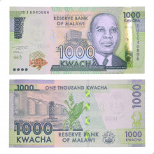 Cédula P#New 1000 Kwacha 2024 Malawi África FE