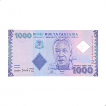 Cédula P#41b 1000 Shilingi 2015 Tanzânia África SOB/FE