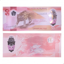 Cédula P#New 50 Pesos 2025 Polímero Filipinas Ásia FE