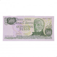 Cédula P#303c 500 Pesos 1982 Argentina América FE