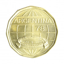 Set 3 Moedas Argentina América Copa do Mundo Argentina 78 Dodecagonal Bronze-Alumínio
