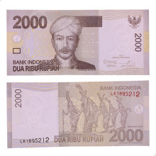 Cédula P#148e 2000 Rupiah 2013 Indonésia Ásia FE