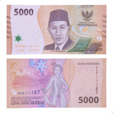 Cédula P#164 5000 Rupiah 2022 Indonésia Ásia FE
