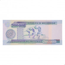 Cédula P#141 200000 Meticais 2003 Moçambique África FE