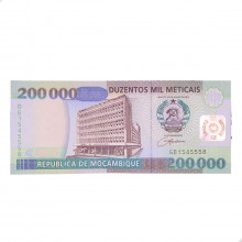 Cédula P#141 200000 Meticais 2003 Moçambique África FE