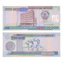 Cédula P#141 200000 Meticais 2003 Moçambique África FE