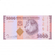 Cédula P#42c 2000 Shilingi 2020 Tanzânia África FE