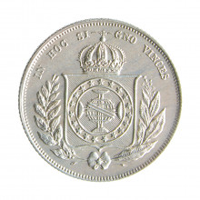 Moeda P-584 200 Réis 1866 SOB Prata 0.917 Ø20mm 2,55gr.