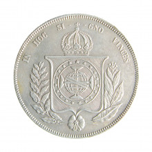 Moeda P-603 1000 Réis 1855 MBC+ Prata 0.917 Ø30mm 12,75gr.