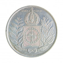Moeda P-570 2000 Réis 1851 MBC Prata 0.917 Ø37mm 25,5gr.
