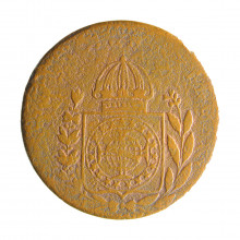 Moeda C-618 80 Réis 1828 R UTG Cobre Ø40mm 28,68gr.