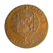 Moeda C-519 XL Réis 1822 R BC/MBC Cobre Ø35mm 14,34gr.