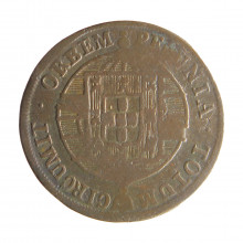 Moeda C-503 X Réis 1821 R BC/MBC Cobre Ø25mm 3,58gr.
