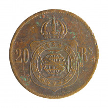 Moeda B-787 20 Réis 1868 BC Bronze Ø25mm 7gr.
