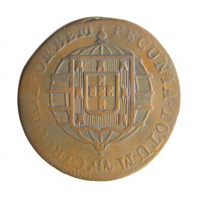 Moeda C-519 XL Réis 1822 R MBC Cobre Ø35mm 14,34gr.
