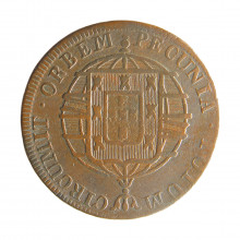 Moeda C-518 XL Réis 1821 R MBC+ Cobre Ø35mm 14,34gr.