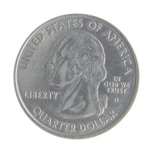 Moeda KM#309 Quarter Dollar Estado Virginia 2000 D FC USA América Cupro-Níquel Ø24,26mm 5,67gr.