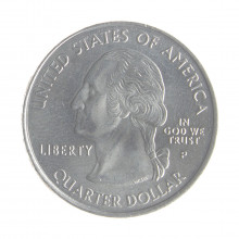 Moeda KM#309 Quarter Dollar Estado Virginia 2000 P FC USA América Cupro-Níquel Ø24,26mm 5,67gr.