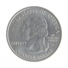 Moeda KM#318 Quarter Dollar Estado New York 2001 D FC USA América Cupro-Níquel Ø24,26mm 5,67gr.