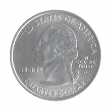 Moeda KM#308 Quarter Dollar Estado New Hampshire 2000 P FC USA América Cupro-Níquel Ø24,26mm 5,67gr.