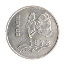 Moeda P-724 20 Cruzeiros 1972 SOB Prata 0.900 Ø34.1mm 18.04gr.