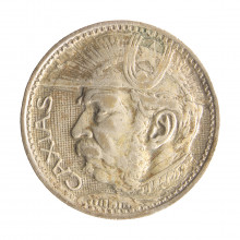 Moeda P-720 2000 Réis 1935 MBC Duque de Caxias Prata 0.500 Ø26mm 8gr.