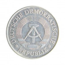 Moeda KM#48 2 Mark 1982 A MBC Alemanha Oriental Europa Alumínio Ø27mm 3gr