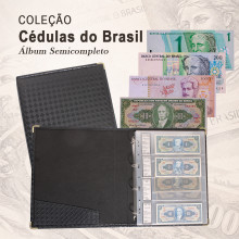 Coleção de Cédulas do Brasil Cruzeiro ao Real 1944 - 2026 Por Tipo Semicompleto (66 de 101) Bom Estado de Conservação