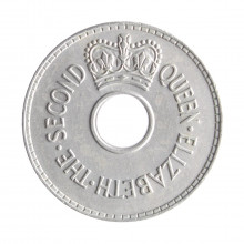 Moeda KM#21 1 Penny 1957 MBC Fiji Oceania Cuproníquel Ø26mm 6,48gr