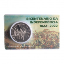 Blister V-625 2 Reais 2022 FC Brasil América Bicentenário da Independência do Brasil Cuproníquel Ø30mm 10,17g