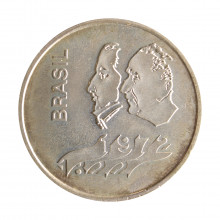 Blister 2 Moedas P-724 e V-324 1972 SOB Sesquicentenário da Independência C/ Acrílico