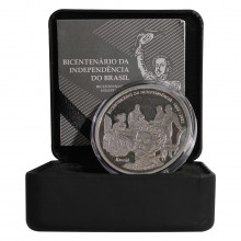 Estojo Moeda P-760 5 Reais 2022 FC Bicentenário da Independência Brasil Prata 925 Ø40mm 28gr.
