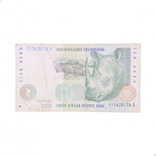 Cédula P#123b 10 Rand 1999 África do Sul África BC