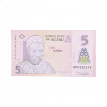 Cédula P#38c 5 Naira 2011 Polímero Nigéria África FE