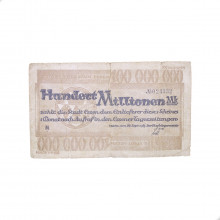 Cédula Notgeld 100000000 Marks 1923 Essen Alemanha Europa BC