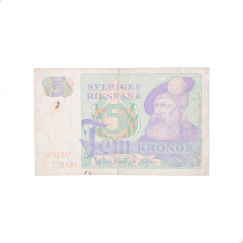 Cédula P#51d.2 5 Kronor 1978 Suécia Europa BC