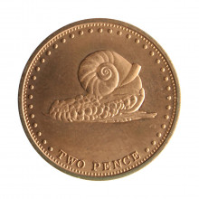 Moeda KM#29 2 Pence 2008 FC Tristão da Cunha África Efigie Rainha Elizabeth II Cobre Ø22mm 6,6gr