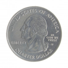Moeda KM#374 Quarter Dollar Estado West Virginia 2005 D FC USA América Cupro-Níquel Ø24,26mm 5,67gr.