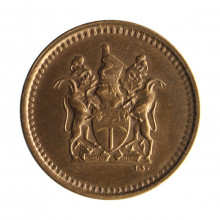 Moeda KM#10 1 Cent 1976 MBC Rodésia África Bronze Ø22,4mm 4gr