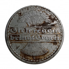Km#27 50 Pfenning 1921 A MBC Alemanha Europa Império Alemão