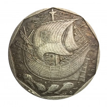 Km#636 50 Escudos 1988 MBC+ Portugal Europa