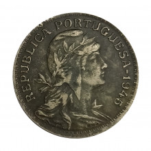 Km#577 50 Centavos 1945 MBC Portugal Europa