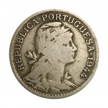 Km#577 50 Centavos 1944 MBC Portugal Europa