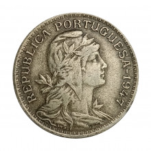 Km#577 50 Centavos 1947 SOB Portugal Europa